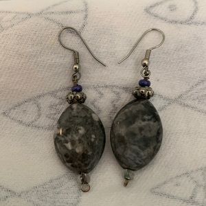 Purple agate earrings